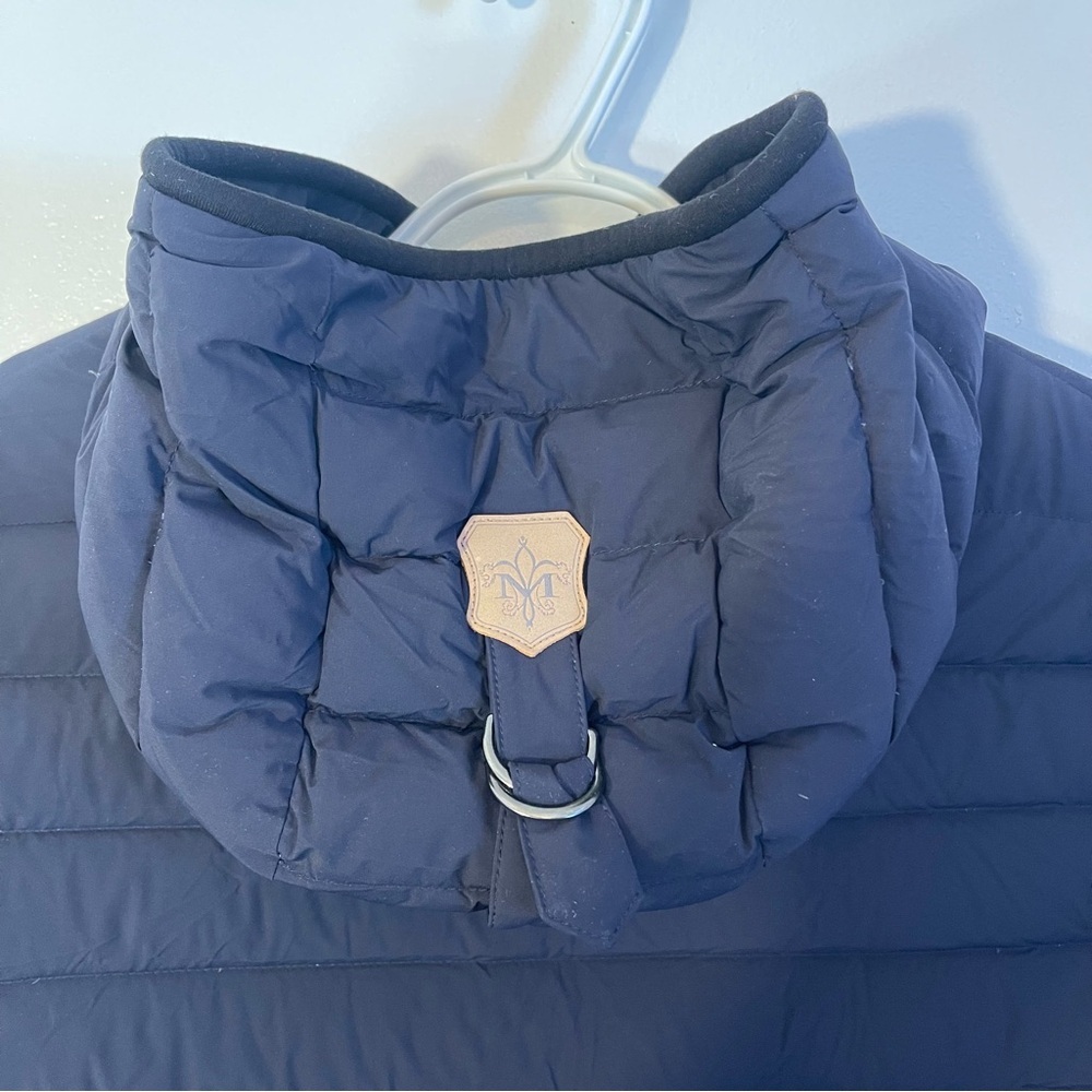 Mackage Mike Down Hooded Puffer Goose Down Jacket Size 42 - Navy Blue - Picture 7 of 14